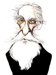 Charles Koechlin, compositor y escritor sobre música francés, caricatura